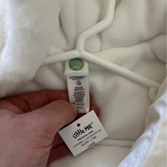 NWT white Little Me peplum coat - Picture 3 of 4